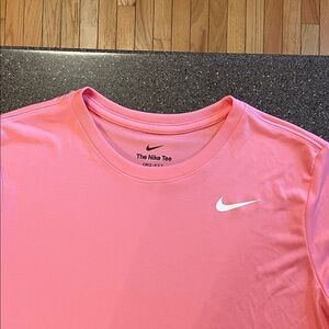 Nike Pink Tee with White Logo